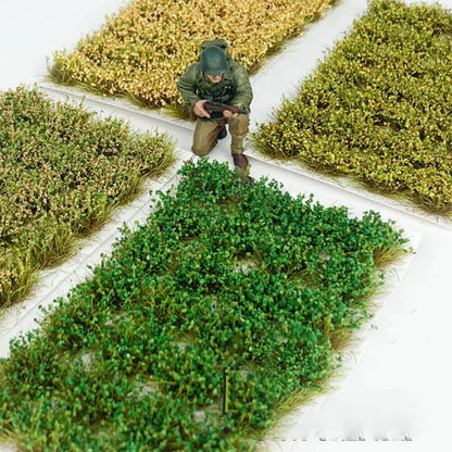 Artificial Grass 28Pcs Self-Adhesives Static Tufts Miniature Scenery Wildflowers