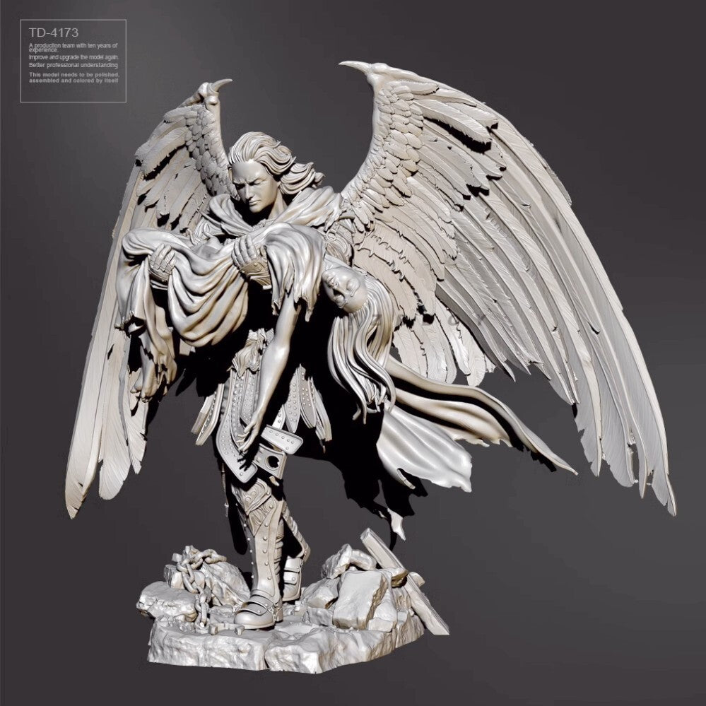 1:24 75mm resin figure model kit Crying Angel Unassembled unpainted