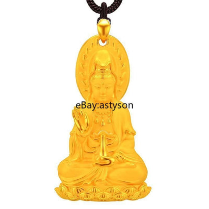 New Bodhisattva 24K Gilding YELLOW GOLD GP Necklace pendant
