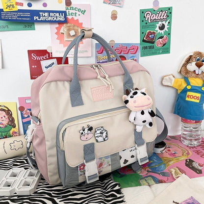 Women Cute Backpack Student College Multifunctional Waterproof Nylon 35*11*29 CM