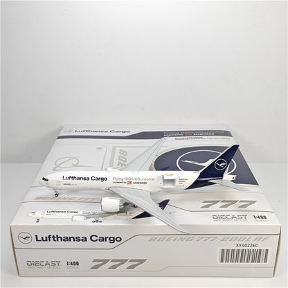 1:400 JC Wings Lufthansa Sargo BOEING B777-200F Airplane Diecast Aircraft Model