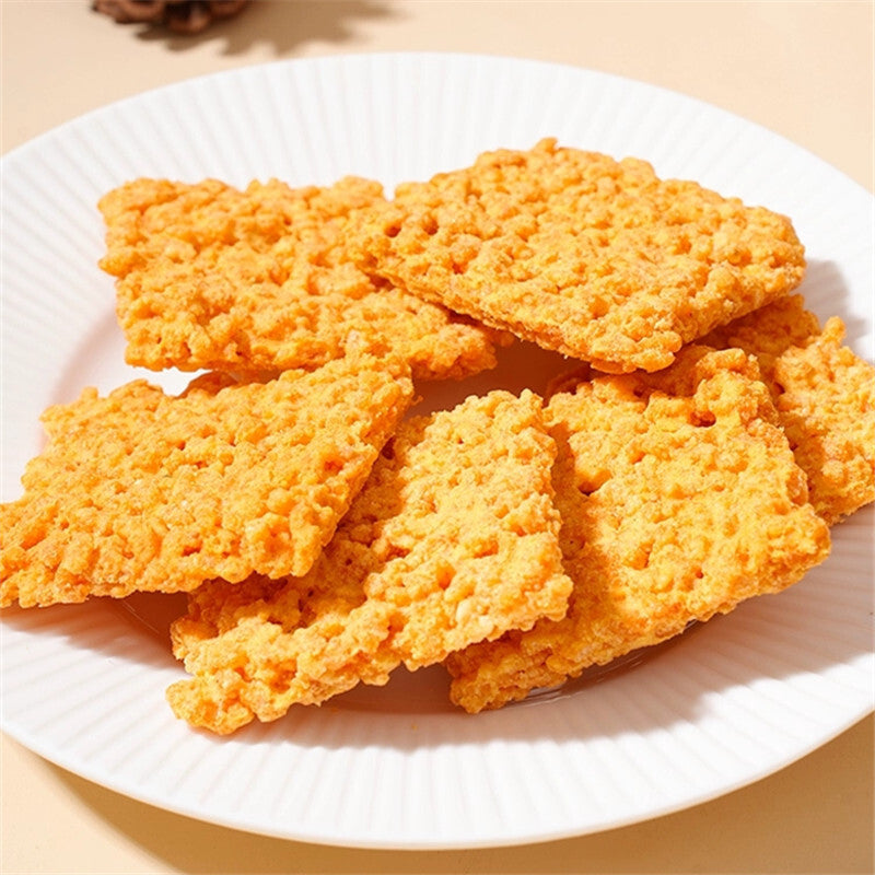 180g Egg yolk flavored crispy rice cake salty puffed crispy afternoon tea snack