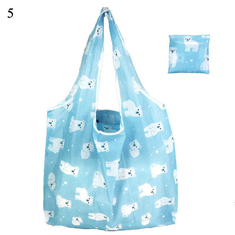 New Reusable Foldable Ladies Shopping Bag Eco Tote Handbag Fold Away Bag