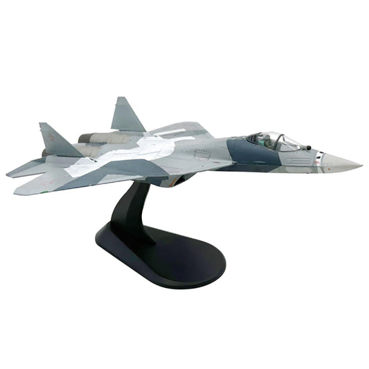 1 Pcs 1/100 Scale Russian Su-57 Stealth Fighter Alloy Aircraft Model Decoration