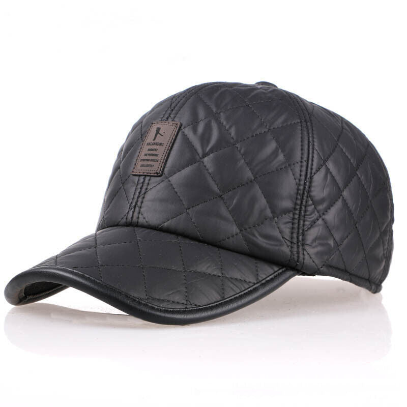 Casual Baseball Caps Warm Hats Sports Caps Bright Leather Casual Hats Men's Hats