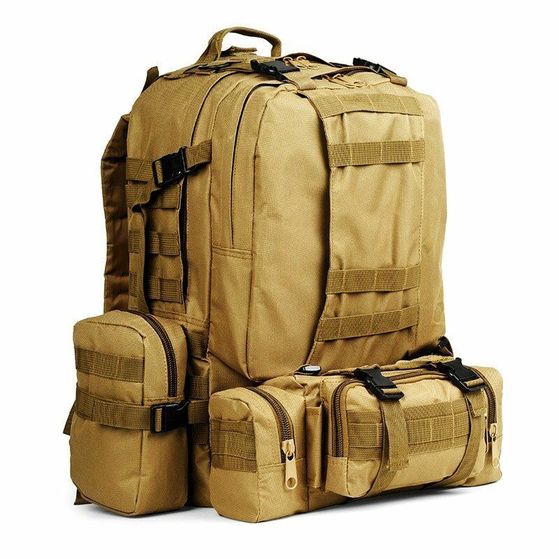Tactical Backpack 50L Waterproof Bag Hiking Rucksack Outdoor Camping Equipment