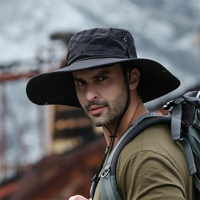 Bucket Hat Cowboy Summer Fishing Hiking Beach Waterproof Sun-proof Anti-UV Cap