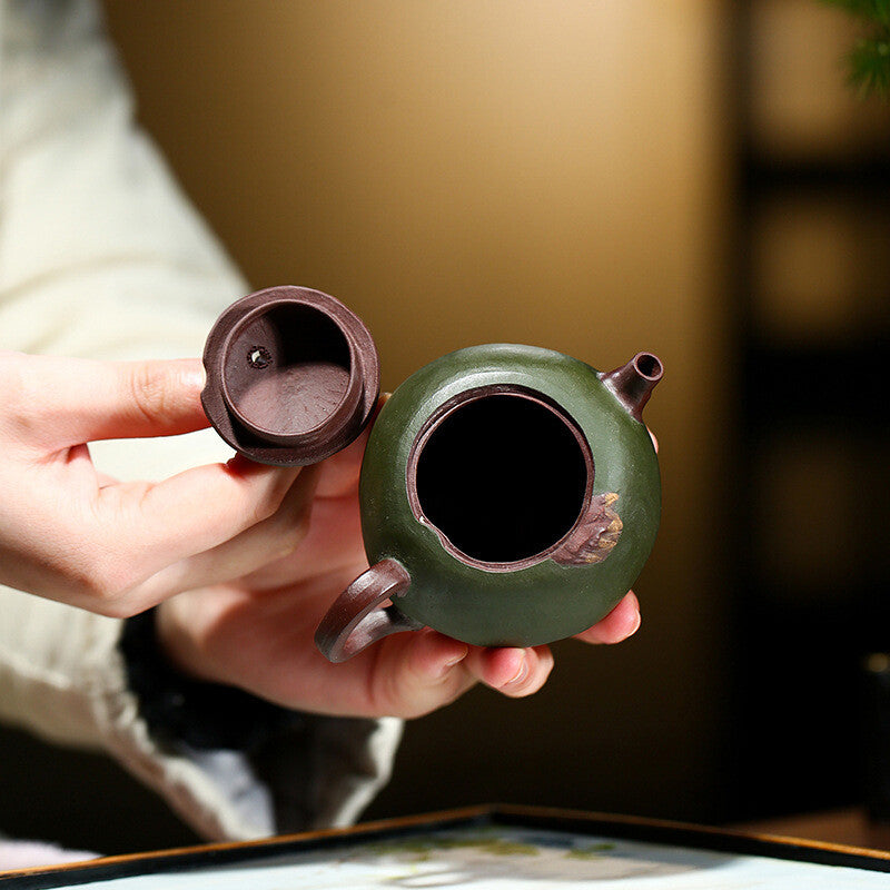 Full Handmade Tea Pot Ball Shaped Infuser Holes Yixing Zisha Teteras Antiguas