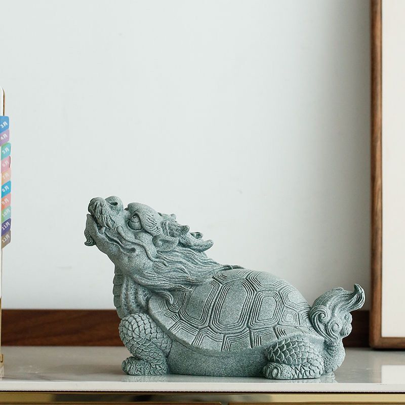 9CM China Style Tea Pet Fish Tank Landscaping Dragon Turtle Ornaments Decoration