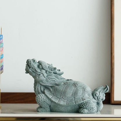 9CM China Style Tea Pet Fish Tank Landscaping Dragon Turtle Ornaments Decoration