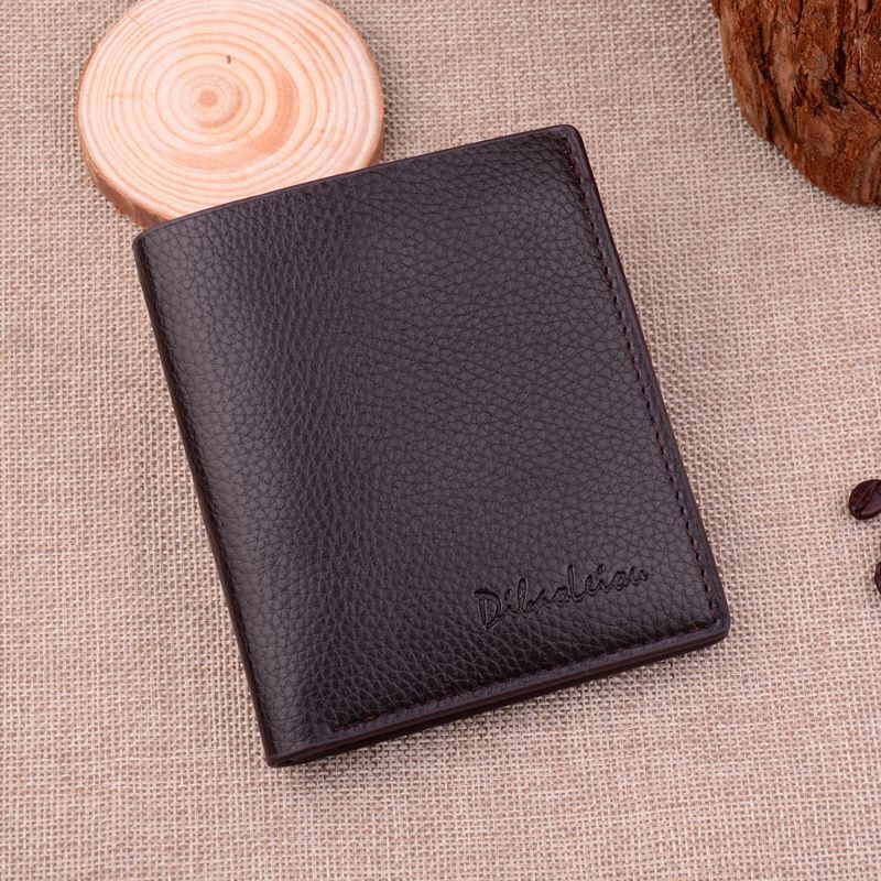 Synthetic Leather Billfold Wallet Short Slim Purse Credit Card Thin Bags Pouch