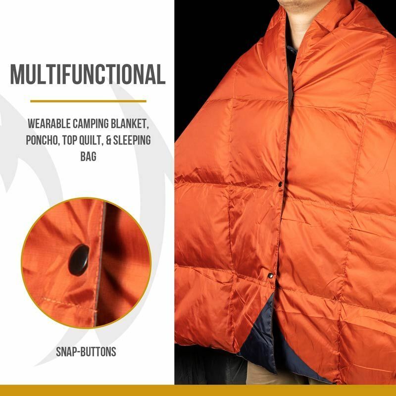 Camping Blanket Foldable Travel Outdoor Camping Hiking 1-person Fits (5°C-25°C)