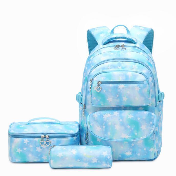 School Backpack Teenage Girls 3 Pcs/Set Schoolbag Kids Pencil Bags Bookbag