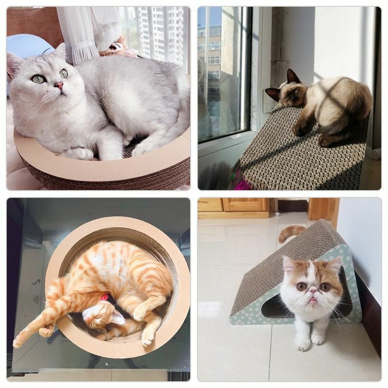 Corrugated Cat Scratch Toy Board Pad Grinding Nail Interactive Protect Furniture