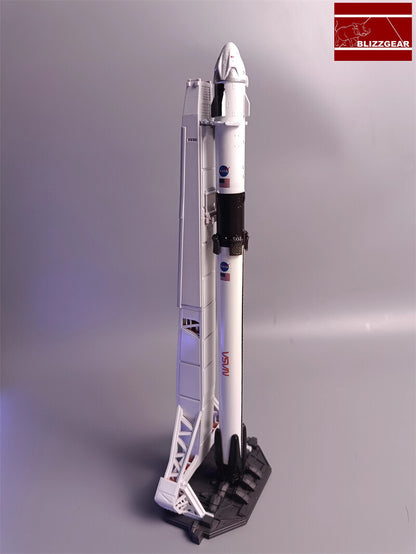1/200 SpaceX Falcon 9 Dragon Rocket Falconheavy Launcher Tower Model Toy Gifts