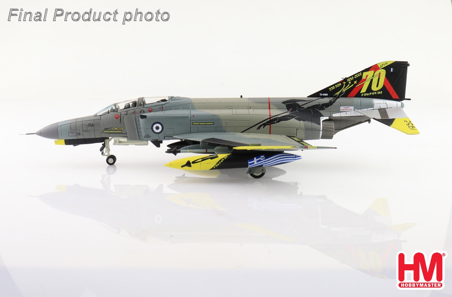 1:72 HM F-4E Phantom II "70 Years Hellenic Air Force Fighter Diecast Plane Model