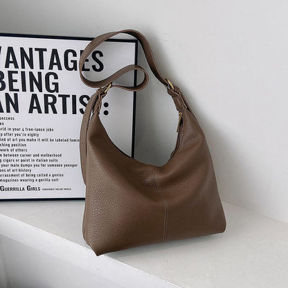 Single Shoulder Bag Fashionable Bag Solid Color Leather Single Shoulder Bag 1 PC