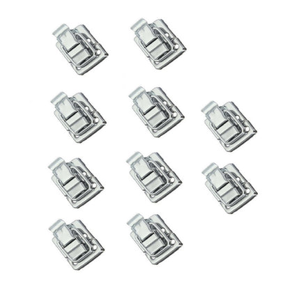 10Pcs Stainless Fastener Toggle Latch Catch Case Suitcase Box Chests Trunk Lock