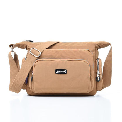 Waterproof Nylon Crossbody Bags Travel Message Bag Zipper Pack Shoulder Handbag