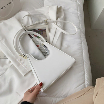 Small Solid Color Leather Shoulder Messenger Bags Crossbody Handbags Purses Tote