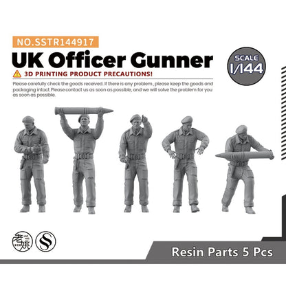 SSMODEL SSTR144917 1/144 Character Model UK Officer Gunner Soldiers