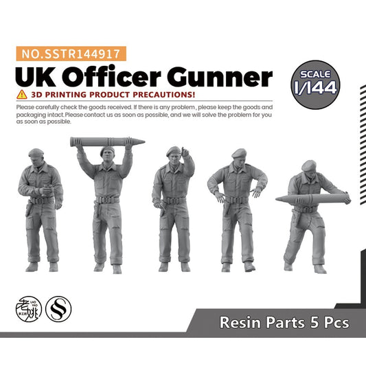 SSMODEL SSTR144917 1/144 Character Model UK Officer Gunner Soldiers