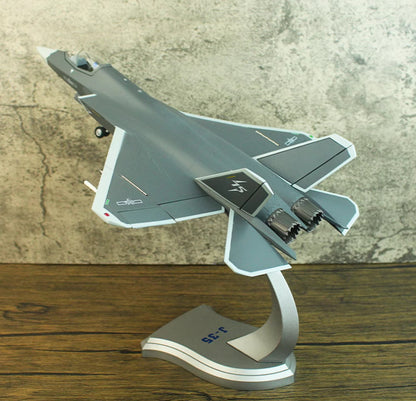 1:48 36CM CHINA J-35 Fighter Airplane Diecast Military Aircraft Plane Model