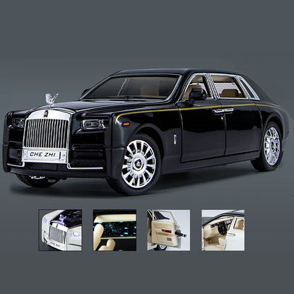 1:24 Rolls-Royce Phantom Diecast Model Car Toy Vehicles Sound Light Collection