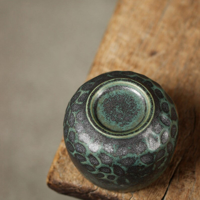 Embersceramic Ceramic Tea Cup Green Lotus Chinese Tea Cups