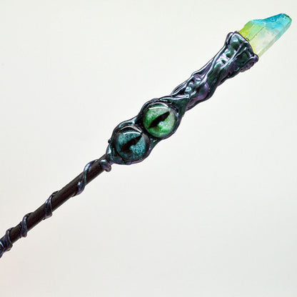Witch Magic Wand Multicolor Natural Crystal Jewelry Fairy Stick Hair Accessories