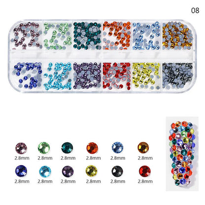 Nail Charms 30Pcs Boxed Luxury Shiny Planet Alloy 3D Art Rhinestones Bling Decor