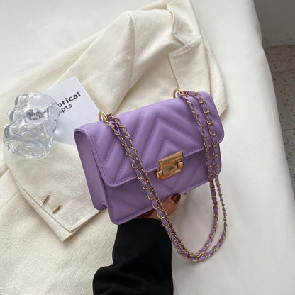 Women Bag Purple Trendy Shoulder Bag Square Bag Crossbody Bag Handbags Women