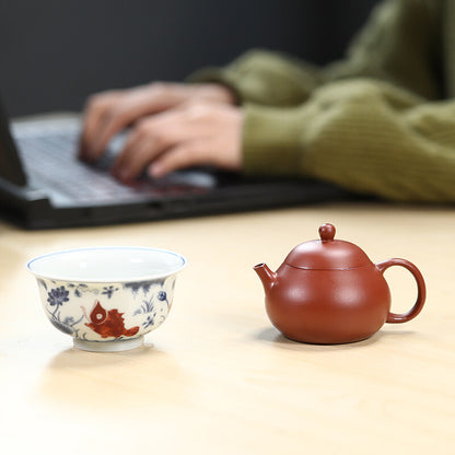 Full Handmade Tea Pot Real Yixing Zisha Zhu Clay Pot 120ml Ceramic Tea Cup New