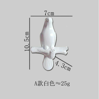 4Pcs/Set Birds Resin Hooks Wall Decor Bedroom Door Seamless Coat Frame Organizer