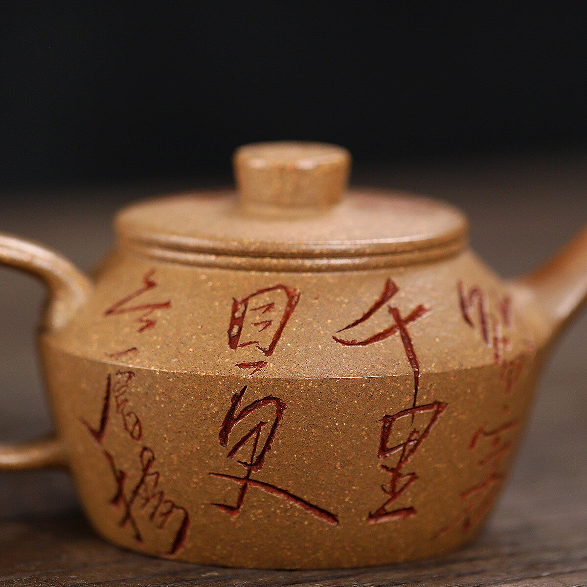 hand carved tea pot true yixing zisha duan clay master pot 9 infuser holes 170ml