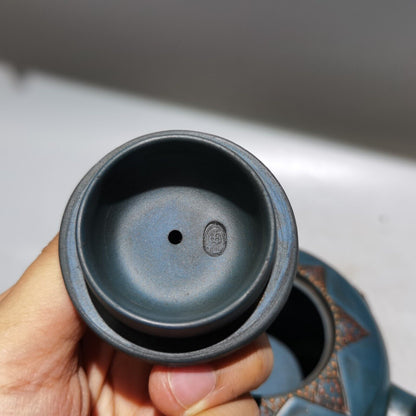vintage chinese yixing purple clay teapot zisha ceremony frog lotus leaf teaware