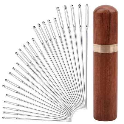 New 25Pcs Large Eye Needles Stitching Needle Hand Sewing Embroidery Needle