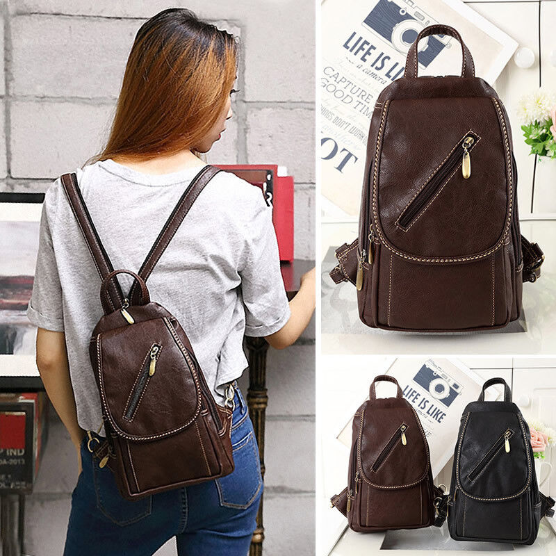 Convertible Faux Leather Small Mini Backpack Rucksack Sling bag Purse Cute Bag
