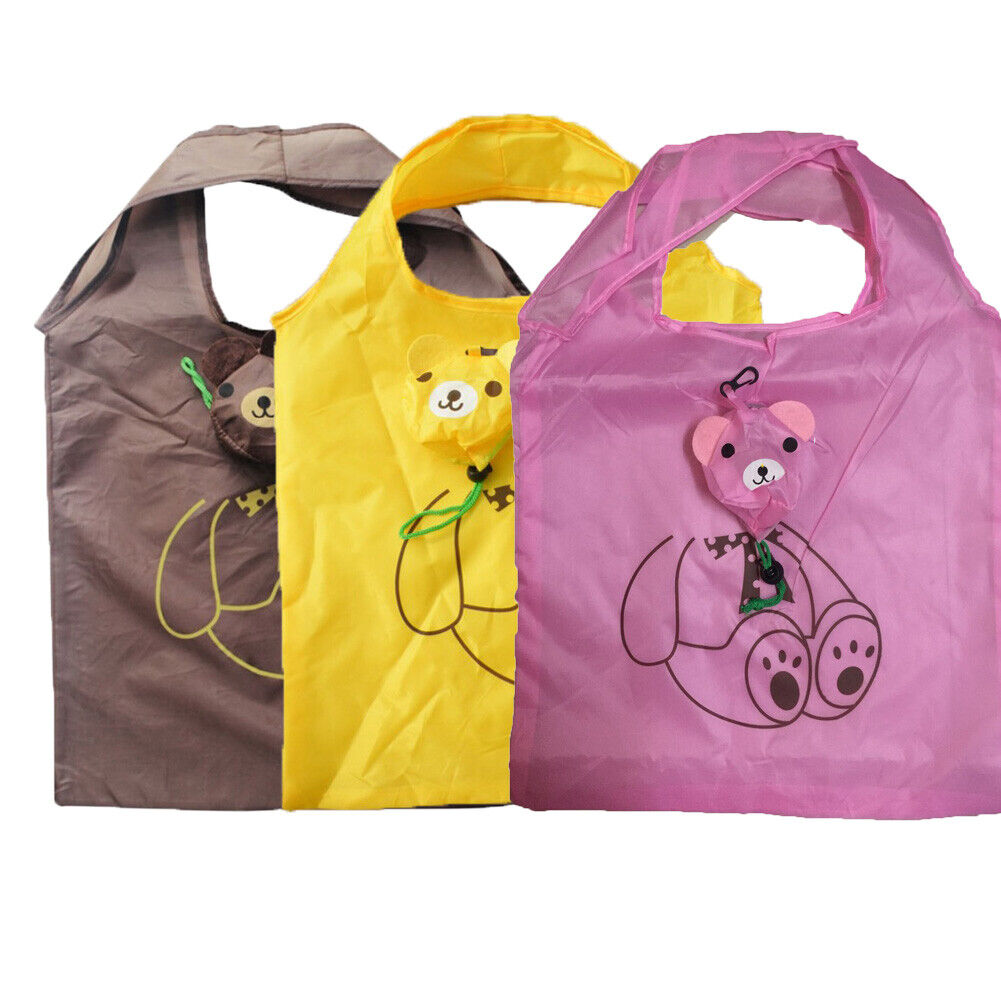Cute Travel Foldable Handbag Grocery Tote Storage Reusable Animal Shopping Bags*