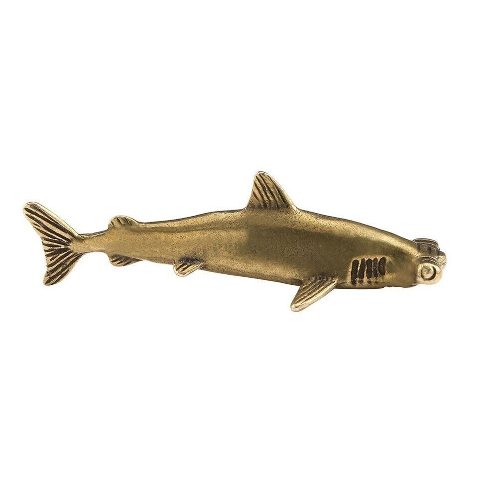 Brass Decoration Hammerhead Shark Figurine Statue Animal Figurines Toys Table