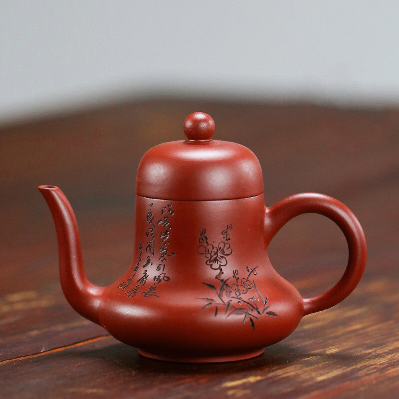 130ml Chinese Kungfu Tea Pot Real Yixing Zisha Dahongpao Clay Marked Handmade