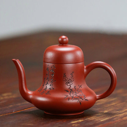 130ml Chinese Kungfu Tea Pot Real Yixing Zisha Dahongpao Clay Marked Handmade