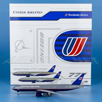 1:400 JC Wings United Airlines Boeing 777-200 Airplane Diecast Aircraft Model