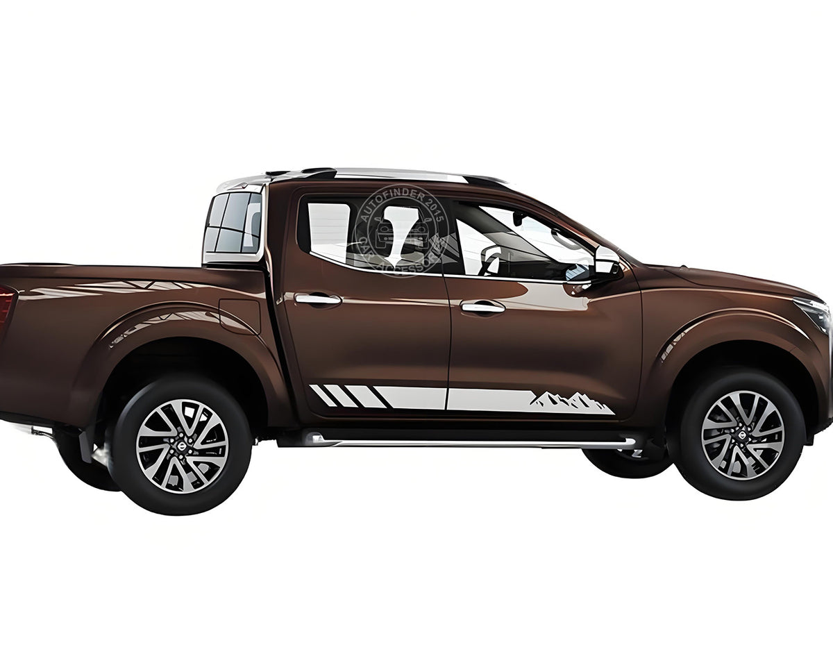 Mountain Stripes Graphics Sticker For Nissan Navara Np300 Off Road Side Decals