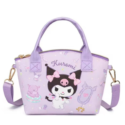 Kuromi My Melody Cinnamoroll Bag Cute Heart Leather Crossbody Shoulder Handbag
