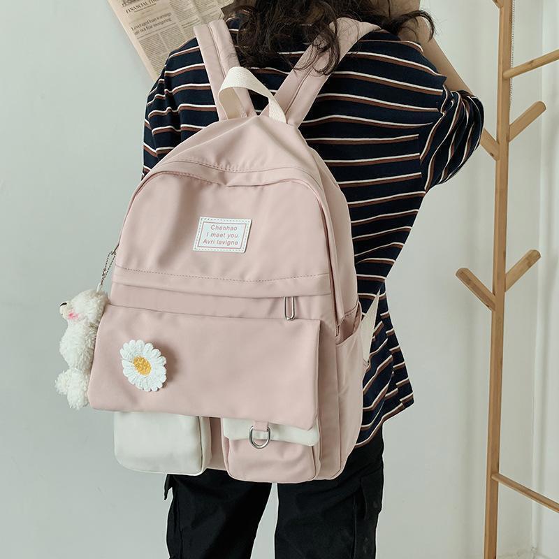 Women Backpack Pendant Nylon WomenS Rucksack CollegeTeenage Girls Bagpack