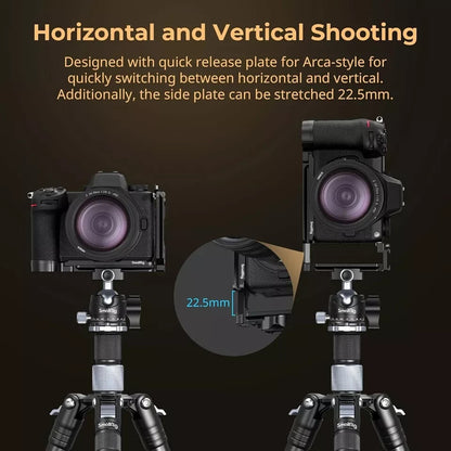 SmallRig L-Plate for Nikon Z 6III – Dual Arca-Swiss, Cold Shoe, Extendable