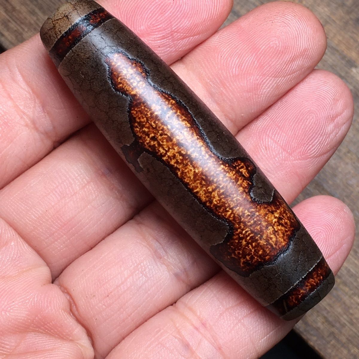 Tibetan Guanyin Dzi Bead Pendant Unisex Buddhist Jewelry Accessory