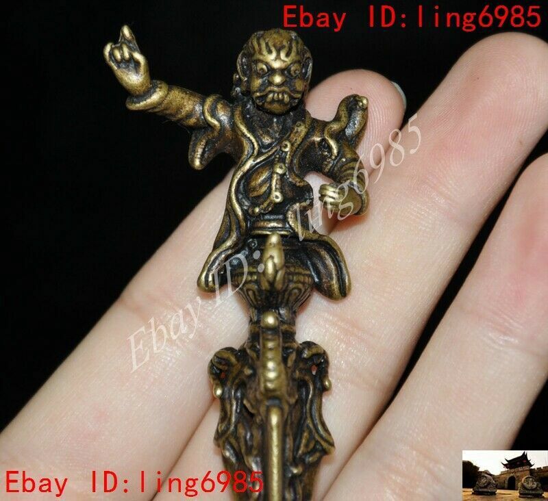 Tibetan Buddhism bronze Skull Mahakala Vajra Phurpa Dagger equipment Faqi