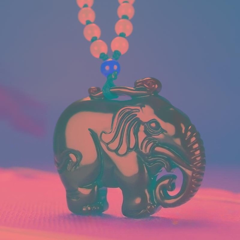 Natural Green Jade Elephant Pendant Women Fashion Necklace Jewelry Decoration